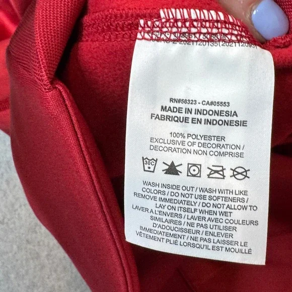 Nike Swoosh Logo Hoodie Therma Fit Crimson Red Pullover Mens‎ Medium Streetwear - Picture 8 of 9